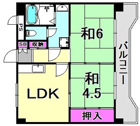 ルミエール立花の物件間取画像